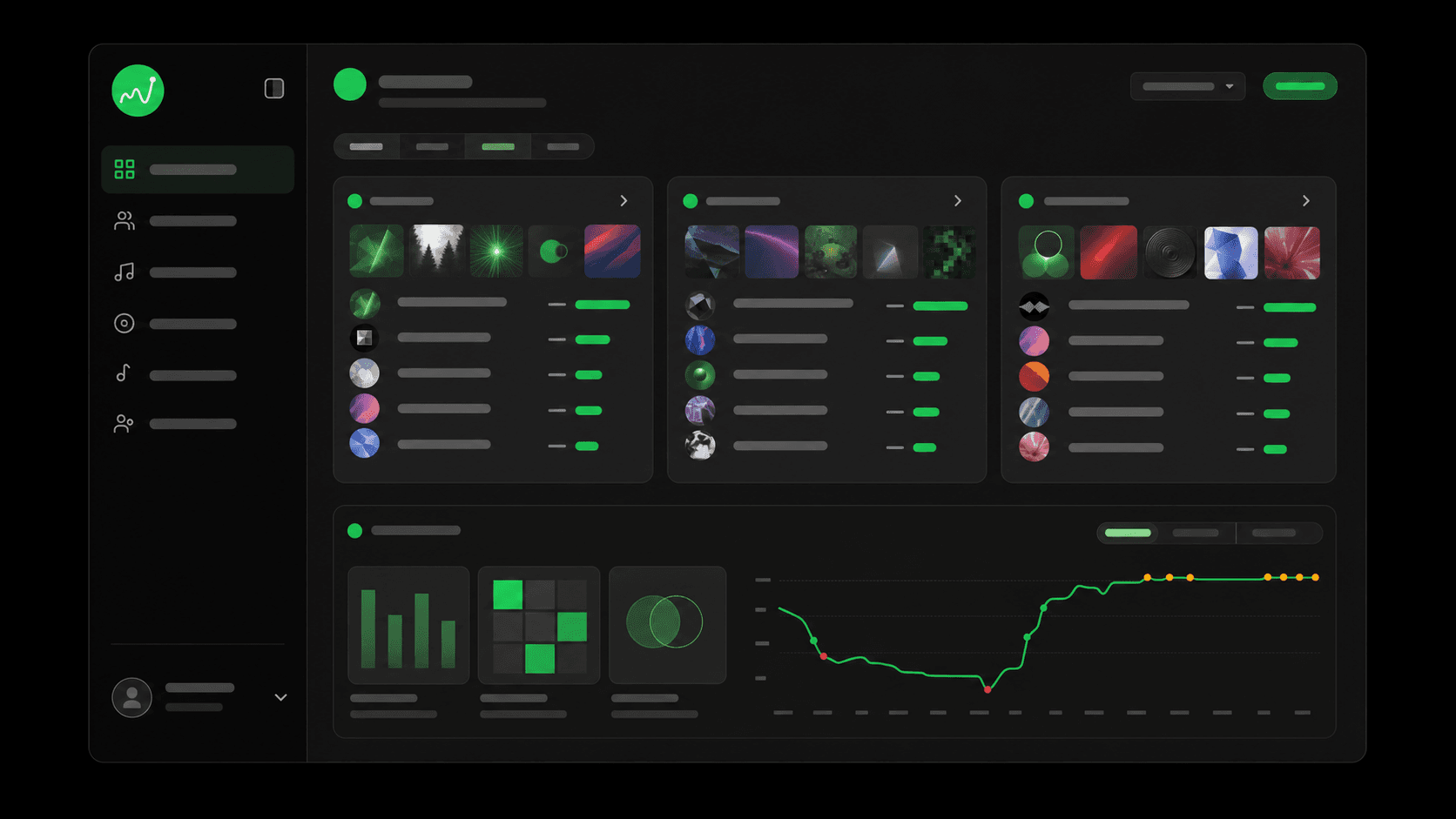Sanitized overview dashboard inspired by the Stats for Spotify app